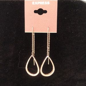 Express rose gold earrings